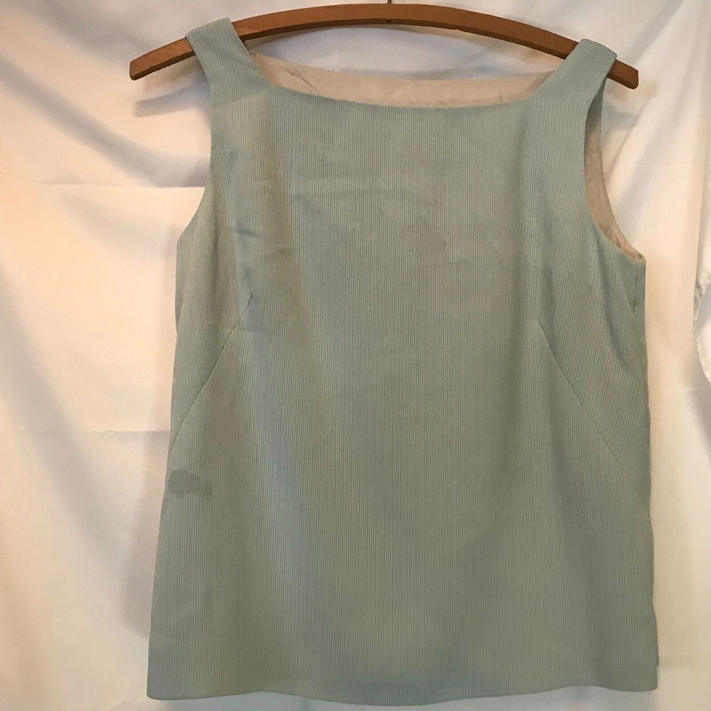 Alex Garfield & Marks Mint Green Tank Skirt Suit Set top 2p bottom 4p